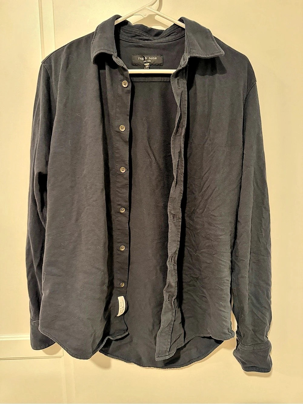 rag & bone Casual Button Down Shirt Black Size Small